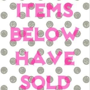 All items after this post have sold!